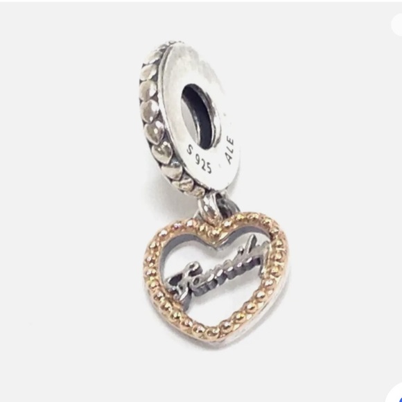 Pandora Jewelry - Pandora yellow gold family script heart dangle charm